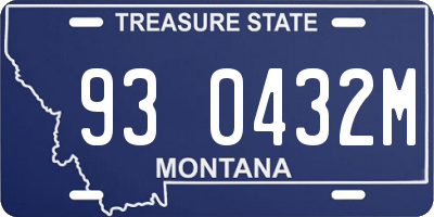 MT license plate 930432M