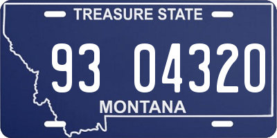 MT license plate 930432O