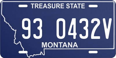 MT license plate 930432V