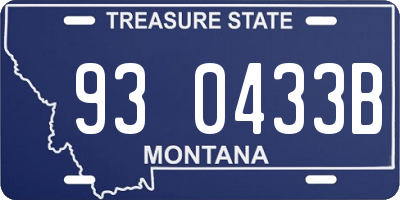 MT license plate 930433B