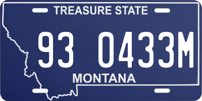 MT license plate 930433M