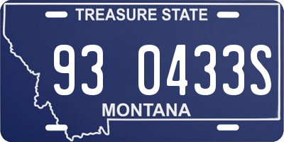 MT license plate 930433S