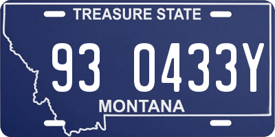 MT license plate 930433Y
