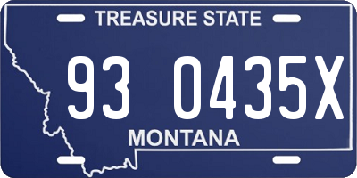 MT license plate 930435X
