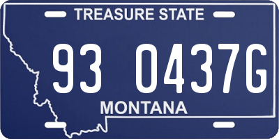 MT license plate 930437G