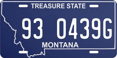 MT license plate 930439G