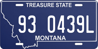 MT license plate 930439L