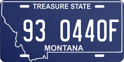 MT license plate 930440F