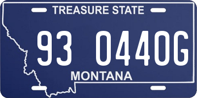 MT license plate 930440G