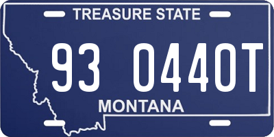 MT license plate 930440T