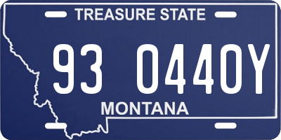 MT license plate 930440Y