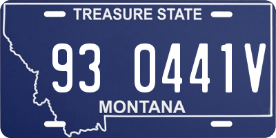 MT license plate 930441V