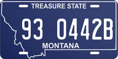 MT license plate 930442B