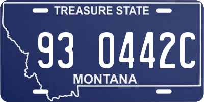 MT license plate 930442C