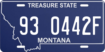 MT license plate 930442F