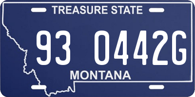 MT license plate 930442G