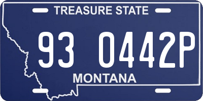MT license plate 930442P