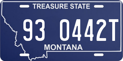 MT license plate 930442T