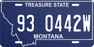 MT license plate 930442W