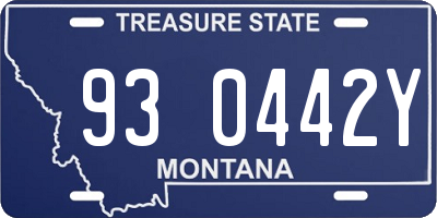 MT license plate 930442Y