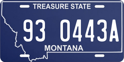 MT license plate 930443A