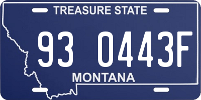 MT license plate 930443F