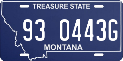 MT license plate 930443G