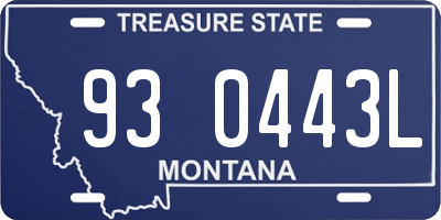 MT license plate 930443L