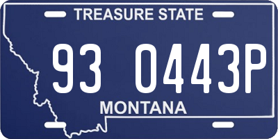 MT license plate 930443P