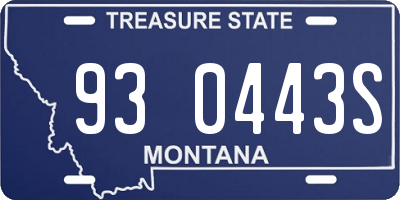 MT license plate 930443S