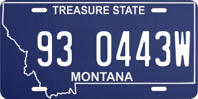 MT license plate 930443W