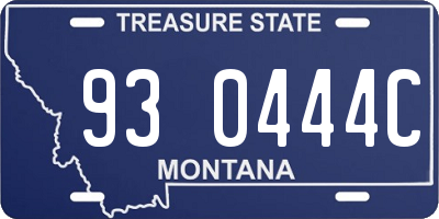 MT license plate 930444C