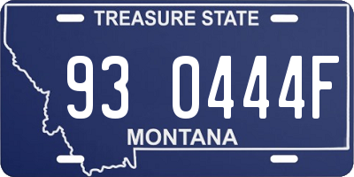 MT license plate 930444F