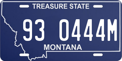 MT license plate 930444M