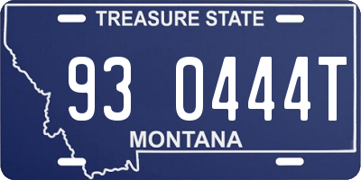 MT license plate 930444T