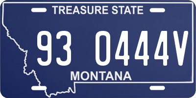 MT license plate 930444V