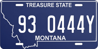 MT license plate 930444Y