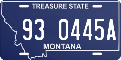 MT license plate 930445A