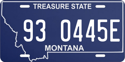 MT license plate 930445E