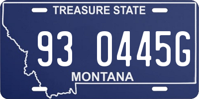 MT license plate 930445G