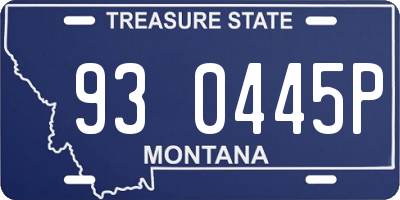 MT license plate 930445P