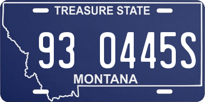 MT license plate 930445S