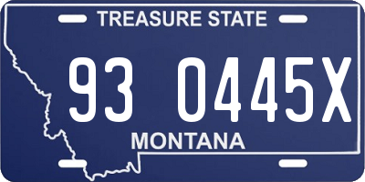 MT license plate 930445X