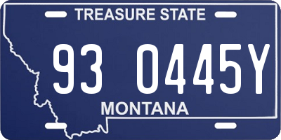 MT license plate 930445Y