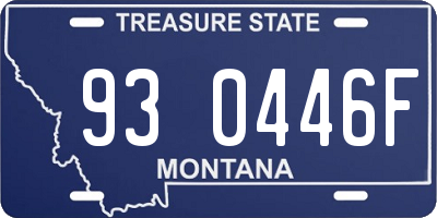 MT license plate 930446F