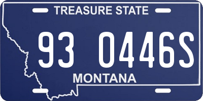 MT license plate 930446S