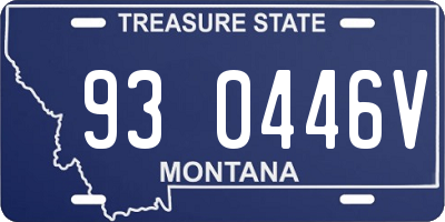 MT license plate 930446V