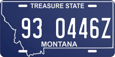 MT license plate 930446Z