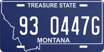 MT license plate 930447G