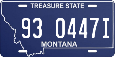 MT license plate 930447I